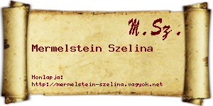 Mermelstein Szelina névjegykártya